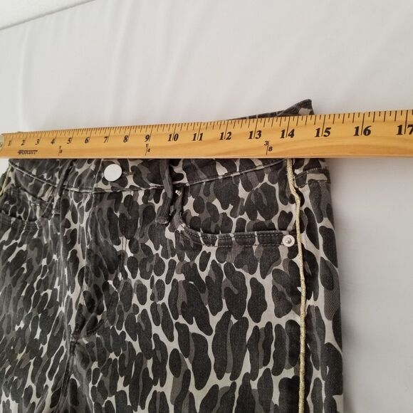 Driftwood Jeans Jackie‎ Cheetah Animal Print Skinny Raw Hem Womens Size 27 - Picture 8 of 10